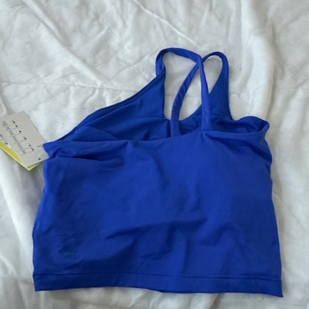 all in motion blue cross strap tank